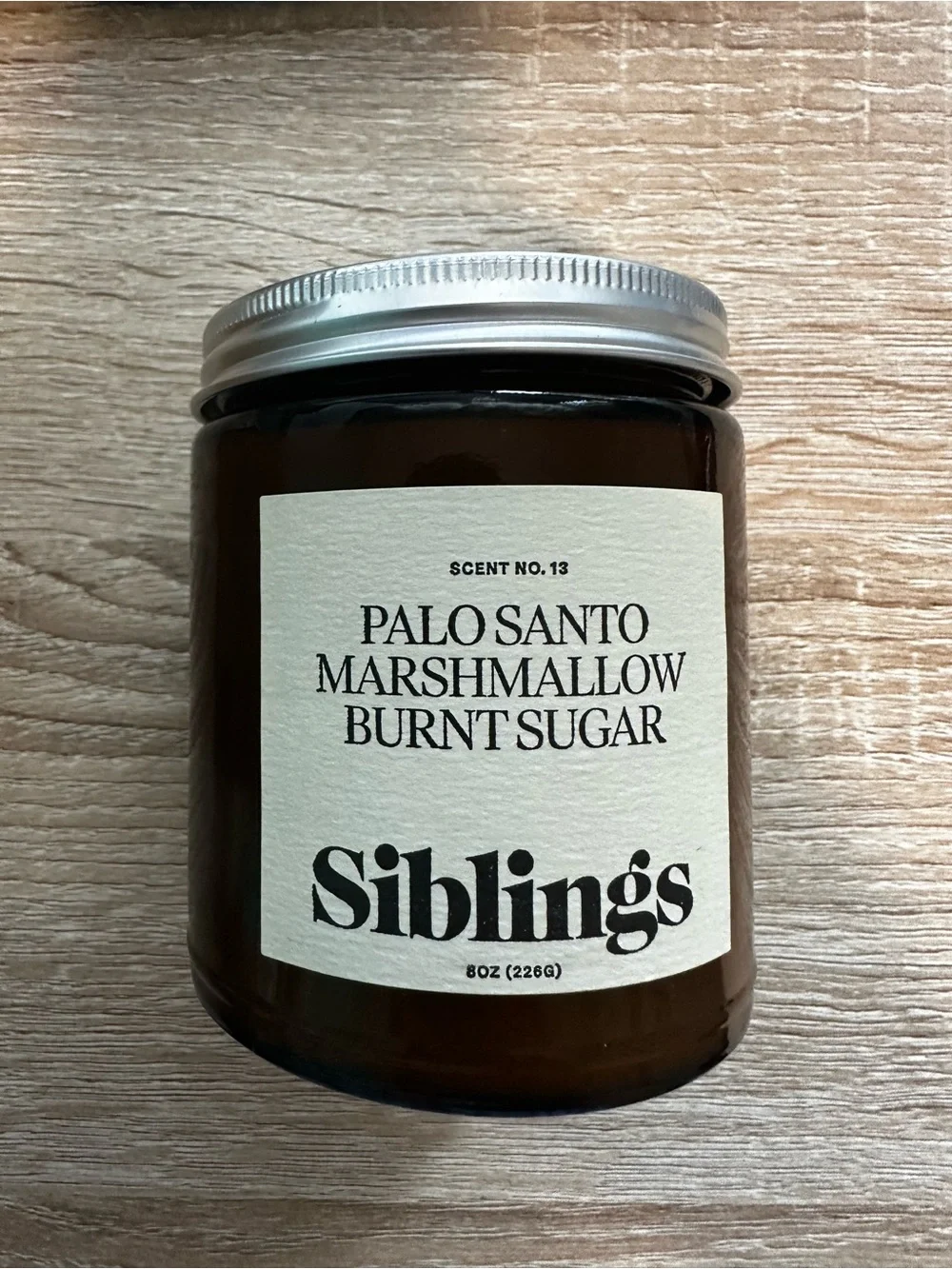 Palo Santo Marshmallow Burnt Sugar Candle - Brown